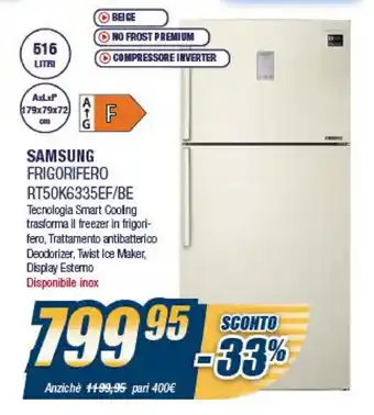 Sinergy Samsung Frigorifero RT50K6335EF/BE offerta