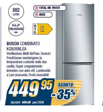 Sinergy Bosch Combinato KGN36NLEA offerta