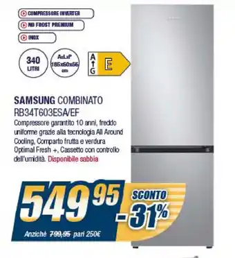 Sinergy Samsung Combinato RB34T603ESA/EF offerta