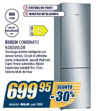 Sinergy Bosch Combinato KGN39VLDB offerta