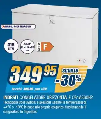 Sinergy Indesit Congelatore Orizzontale OS1A300H2 offerta