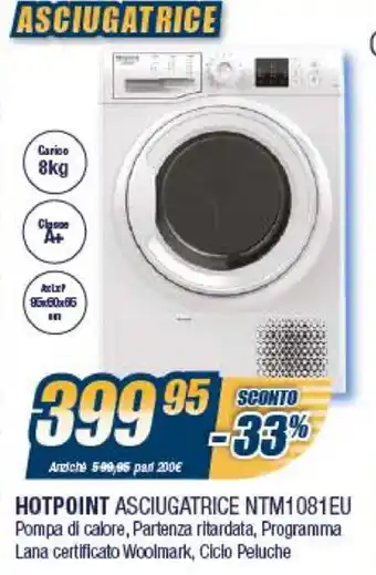 Sinergy Hotpoint Asciugatrice NTM1081EU offerta