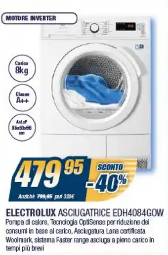 Sinergy Electrolux Asciugatrice EDH4084GOW offerta