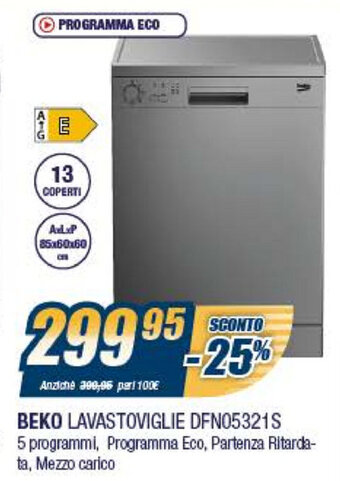 Beko Lavastoviglie DFN05321S