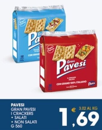 SeBón Supermercati PAVESI GRAN PAVESI I CRACKERS G 560 offerta
