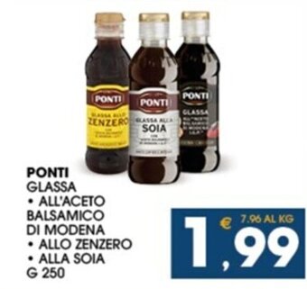 SeBón Supermercati PONTI GLASSA G 250 offerta