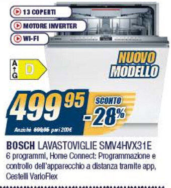 Sinergy Bosch Lavastoviglie SMV4HVX31E offerta