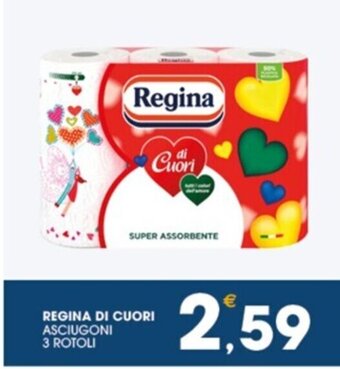 SeBón Supermercati REGINA DI CUORI ASCIUGONI 3 ROTOLI offerta