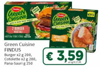 Paghi Poco Green Cuisine FINDUS Burger x2 g 200, Cotolette x2 g 200, Pana-Sauri g 250 offerta