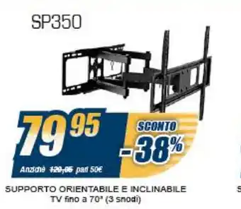 Sinergy Munari Supporto Orientabile E Inclinabile TV fino offerta