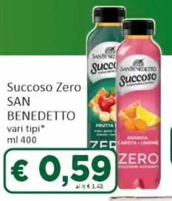 Paghi Poco Succoso Zero SAN BENEDETTO vari tipi ml 400 offerta