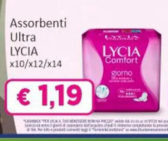Paghi Poco Assorbenti Ultra LYCIA x10/x12/x14 offerta