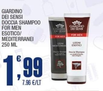 Splendidi e Splendenti GIARDINO DEI SENSI DOCCIA SHAMPOO FOR MEN ESOTICO/ MEDITERRANEI 250 ML offerta