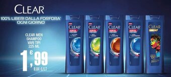 Splendidi e Splendenti CLEAR MEN SHAMPOO VARI TIPI 225 ML offerta