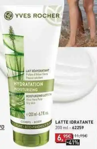 Yves Rocher LATTE IDRATANTE 200 ml offerta
