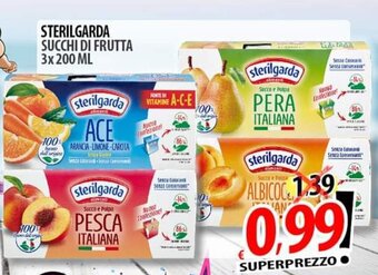 Il Genio Supermercato STERILGARDA SUCCHI DI FRUTTA 3x 200 ML offerta