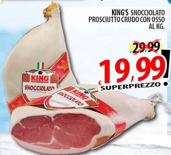 Il Genio Supermercato KING'S SNOCCIOLATO PROSCIUTTO CRUDO CON OSSO offerta