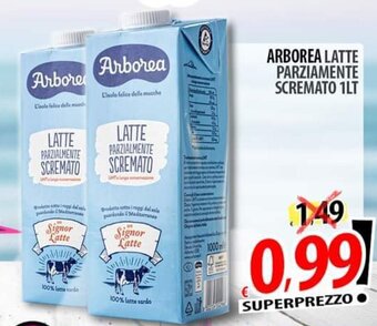 Il Genio Supermercato ARBOREA LATTE PARZIAMENTE SCREMATO 1LT offerta