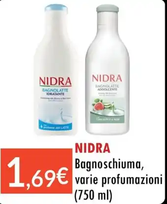 NIDRA Bagnoschiuma varie profumazioni (750 ml)