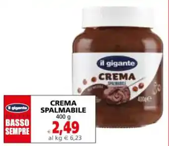 Il Gigante Il gigante CREMA SPALMABILE 400 g offerta