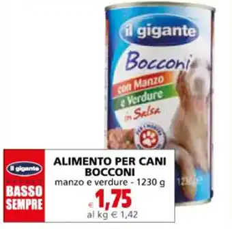 Il Gigante Il gigante ALIMENTO PER CANI BOCCONI manzo e verdure - 1230 g offerta