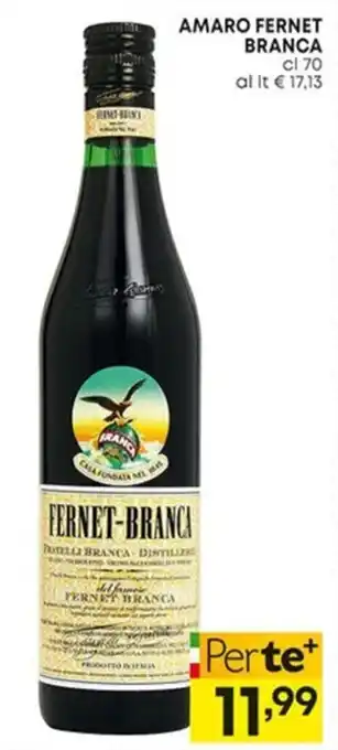 Pam AMARO FERNET BRANCA cl 70 offerta