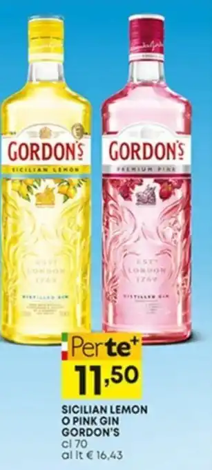 Pam SICILIAN LEMON O PINK GIN GORDON'S cl 70 offerta