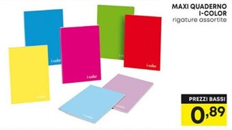 Pam MAXI QUADERNO I-COLOR rigature assortite offerta