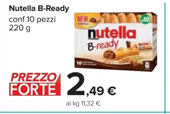 Carrefour Nutella B-Ready conf 10 Pezzi 220 g offerta