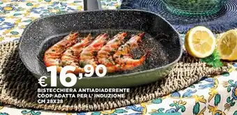 BISTECCHIERA ANTIADIADERENTE COOP ADATTA PER L'INDUZIONE CM 28X28