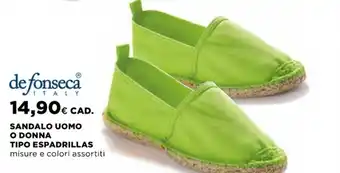 SANDALO UOMO O DONNA TIPO ESPADRILLAS