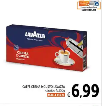 Spazio Conad CAFFÈ CREMA & GUSTO LAVAZZA classico 4x250g offerta