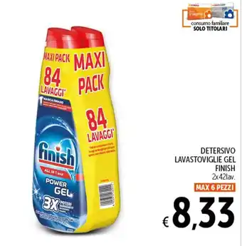 Spazio Conad DETERSIVO LAVASTOVIGLIE GEL FINISH 2x42lav. offerta