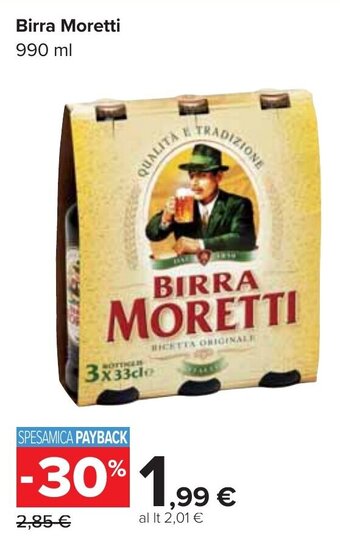 Carrefour Birra Moretti 990 ml offerta