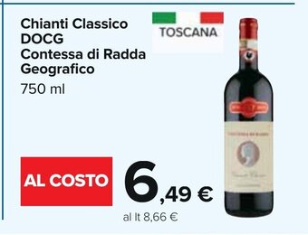 Carrefour Chianti Classico DOCG Contessa di Radda Geografico 750 ml offerta