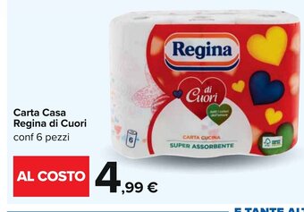 Carrefour Carta Casa Regina di Cuori conf 6 pezzi offerta