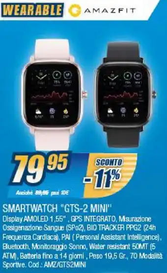 Sinergy Amazfit Smartwatch "GTS-2 Mini" offerta