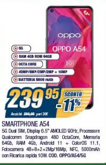 Sinergy Oppo Smartphone A54 offerta