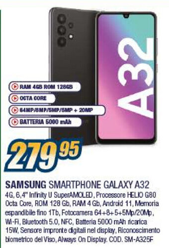 Sinergy Samsung Smartphone Galaxy A32 offerta