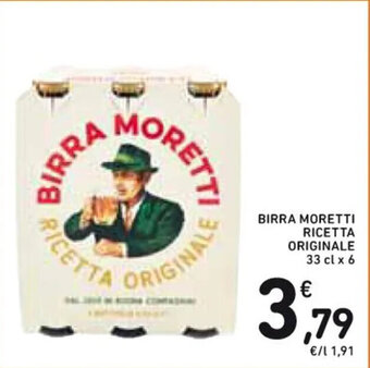 Spazio Conad BIRRA MORETTI RICETTA ORIGINALE 33 cl x 6 offerta