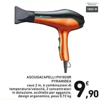 ASCIUGACAPELLI PH1820R PYRAMIDEA cavo 2 m