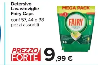 Carrefour Detersivo Lavastoviglie Fairy Caps conf 57, 44 o 38 pezzi assortiti offerta
