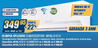 Sinergy Olimpia Splendid Climatizzatore Aryal/S1E10 offerta