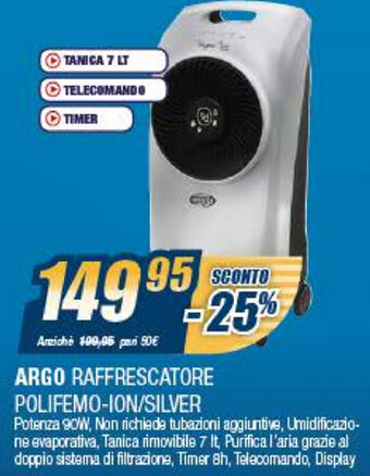 Argo Raffrescatore Polifemo-Ion/Silver
