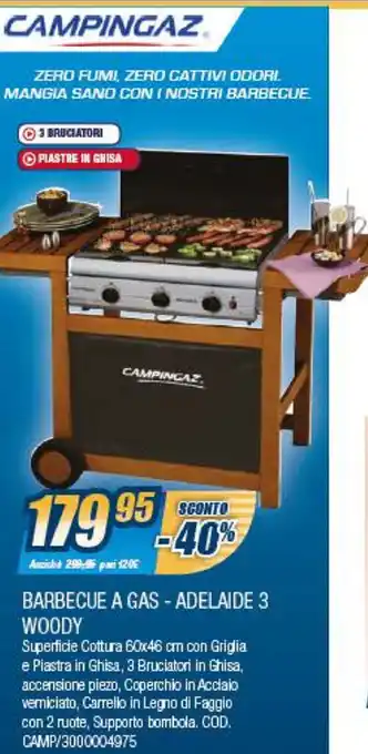 Campingaz Barbecue A Gas - Adelaide 3 Woody