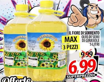 Il Genio Supermercato IL FIORE DI SORRENTO OLIO DI SEMI DI GIRASOLE 5 litri offerta