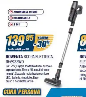 Sinergy Rowenta Scopa Elettrica RH6933WO offerta