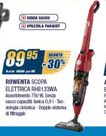 Sinergy Rowenta Scopa Elettrica RH8133WA offerta