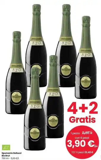 Interspar Spumante Bellussi Bio Brut 750 ml offerta