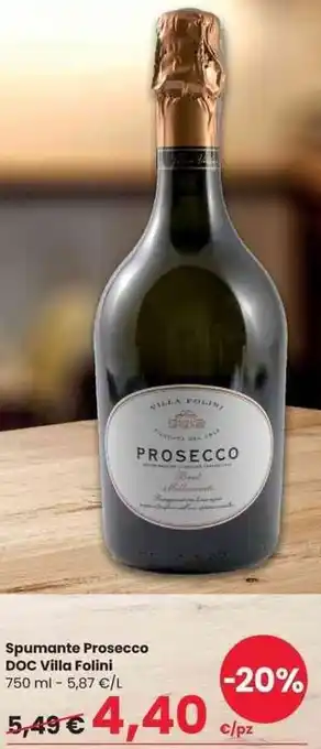 Spumante Prosecco DOC Villa Folini 750 ml